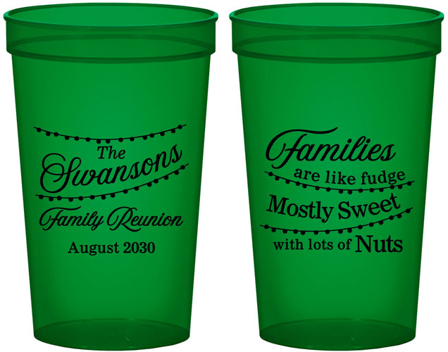 Custom Family Reunion 22 oz Translucent Cups - String Lights | 160059
