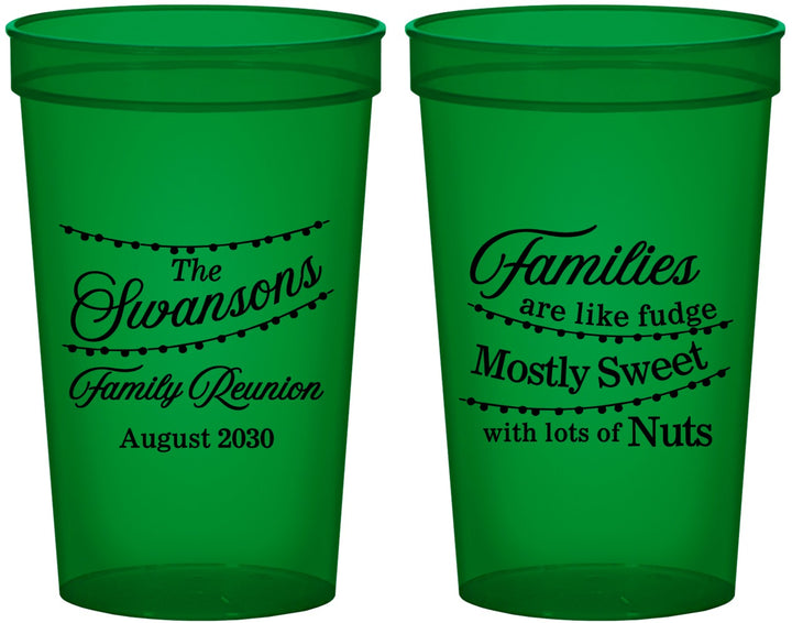 Custom Family Reunion 22 oz Translucent Cups - String Lights | 160059