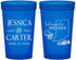 Custom Wedding 22 oz Translucent Cups - Indiana | 163
