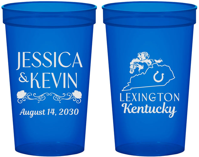 Custom Wedding 22 oz Translucent Cups - Kentucky | 166