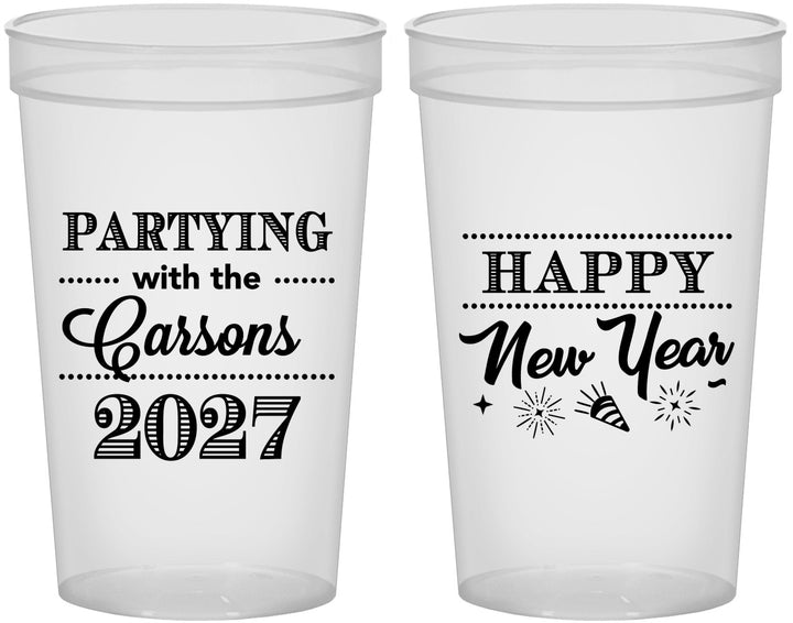 Custom New Years 22 oz Translucent Cups - 2027 Nye | 170016