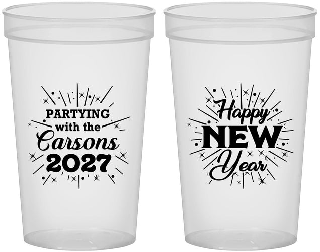 Custom New Years 22 oz Translucent Cups - 2027 Nye | 170020