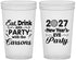 Custom New Years 22 oz Translucent Cups - 2027 Eat Drink Party | 170022