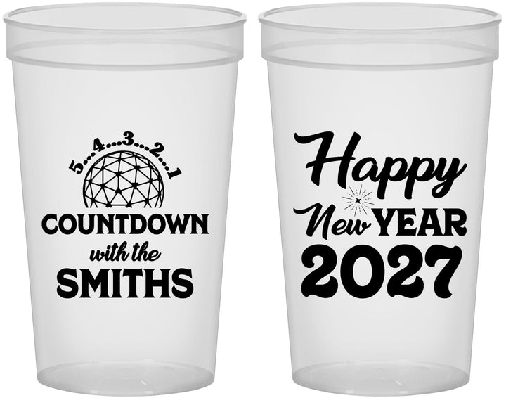 Custom New Years 22 oz Translucent Cups - 2027 Countdown | 170026