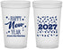 Custom New Years 22 oz Translucent Cups - 2027 Confetti | 170027