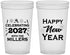 Custom New Years 22 oz Translucent Cups - 2027 Nye Confetti | 170028