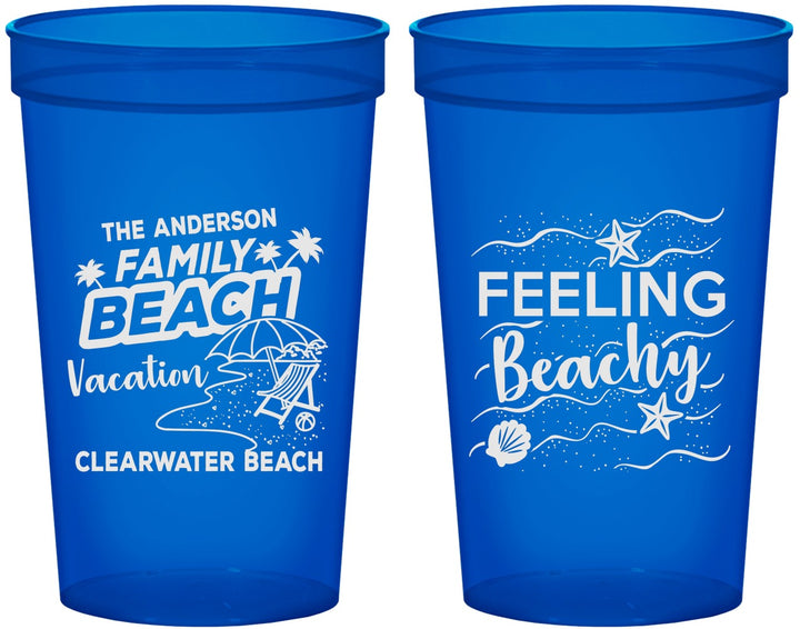 Custom Family Vacation 22 oz Translucent Cups - Feeling Beachy | 180002