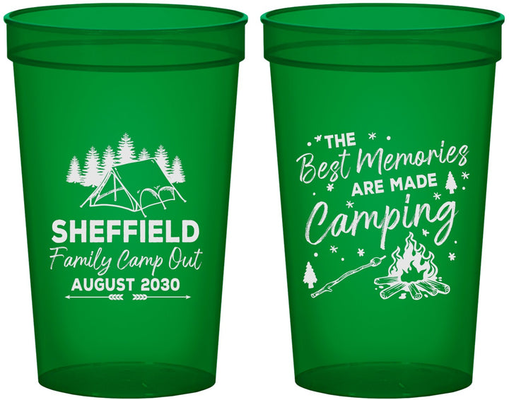 Custom Family Vacation 22 oz Translucent Cups - Camping Park | 180015