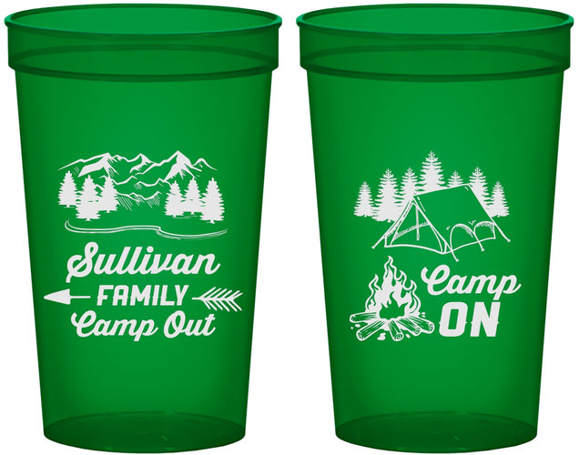 Custom Family Vacation 22 oz Translucent Cups - Family Camp Out | 180019