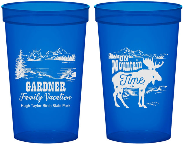 Custom Family Vacation 22 oz Translucent Cups - Mountain | 180029