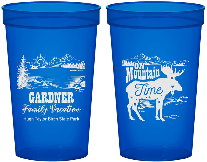 Custom Family Vacation 22 oz Translucent Cups - Mountain | 180029