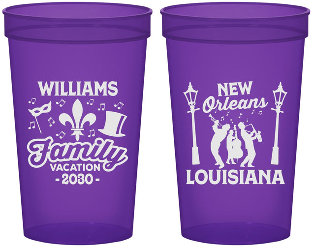 Custom Family Vacation 22 oz Translucent Cups - New Orleans | 180047