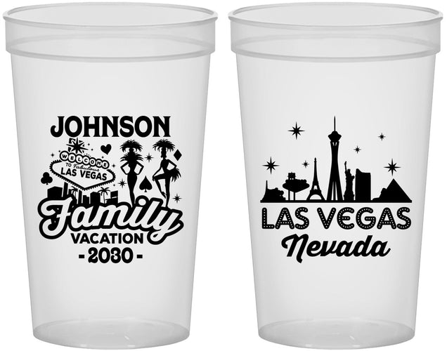 Custom Family Vacation 22 oz Translucent Cups - Las Vegas | 180048