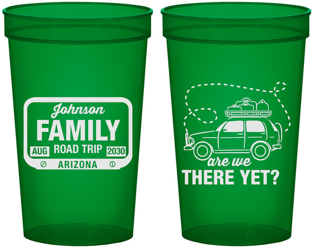 Custom Family Vacation 22 oz Translucent Cups - Road Trip Car | 180050