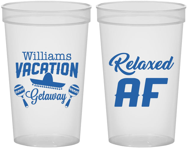 Custom Family Vacation 22 oz Translucent Cups - Beach | 180059