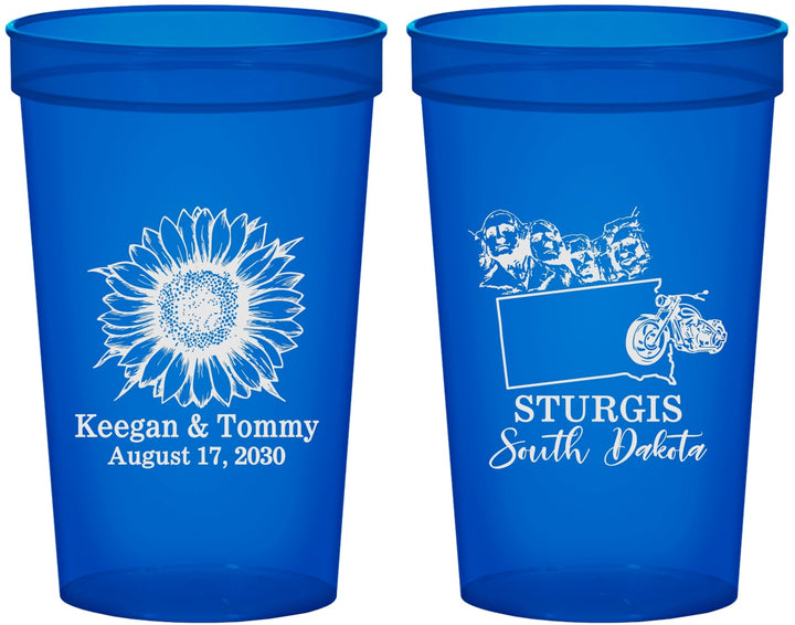Custom Wedding 22 oz Translucent Cups - South Dakota | 190