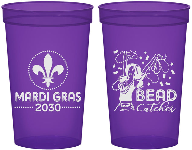 Custom Mardi Gras 22 oz Translucent Cups - Bead Catcher Nola | 190000