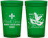 Custom Mardi Gras 22 oz Translucent Cups - Fleur De Lis Carnaval | 190011