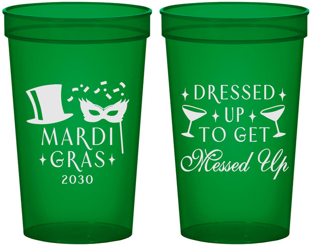 Custom Mardi Gras 22 oz Translucent Cups - Fleur De Lis | 190015