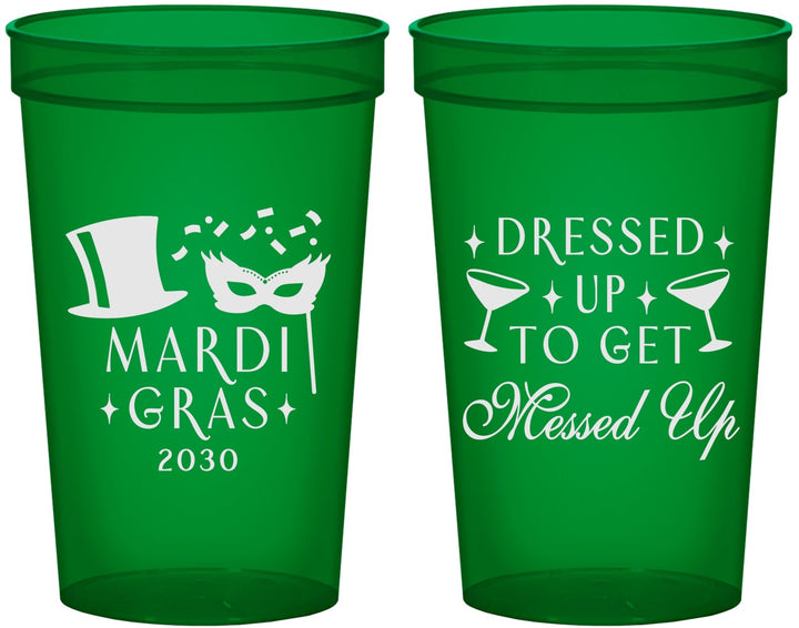 Custom Mardi Gras 22 oz Translucent Cups - Fleur De Lis | 190015