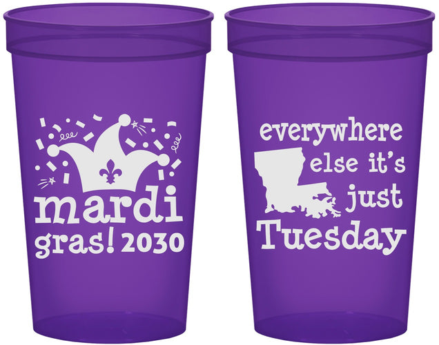 Custom Mardi Gras 22 oz Translucent Cups - Nola New Orleans | 190016