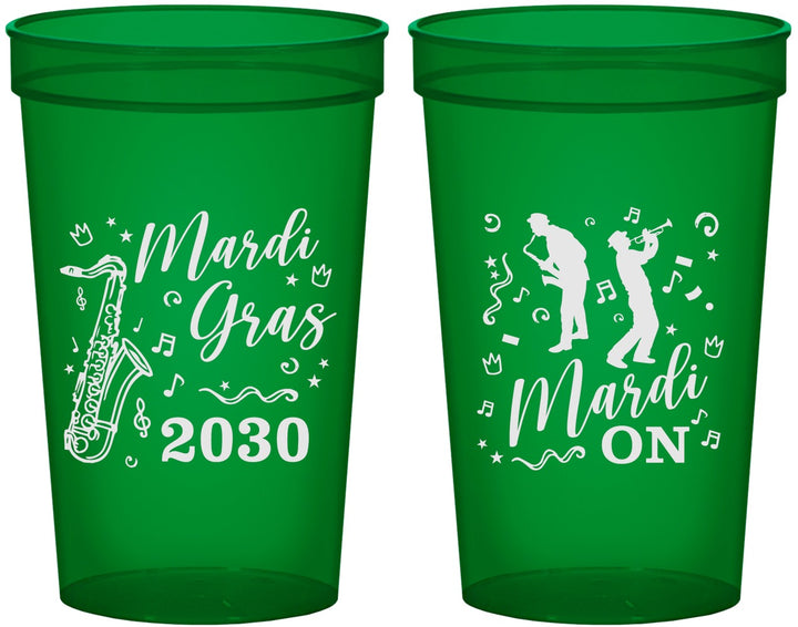 Custom Mardi Gras 22 oz Translucent Cups - Mardi On Jazz | 190019