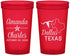 Custom Wedding 22 oz Translucent Cups - Texas | 192
