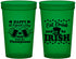 Custom St Patricks Day 22 oz Translucent Cups - Eat Drink Be Irish | 200002