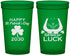 Custom St Patricks Day 22 oz Translucent Cups - Clover Irish | 200008