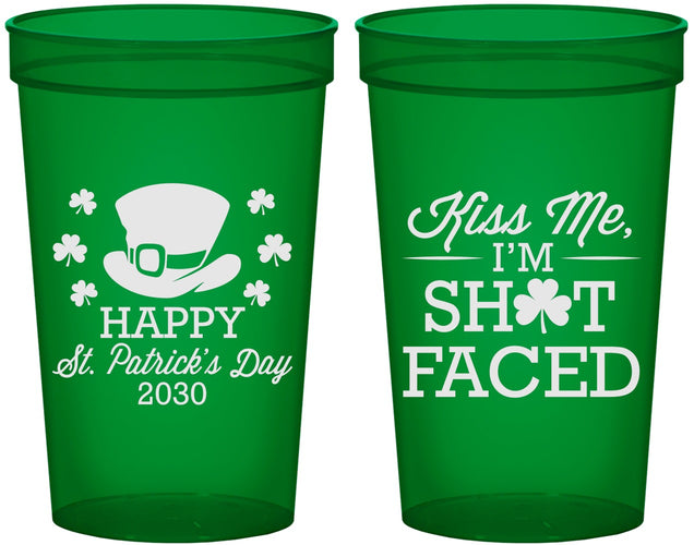 Custom St Patricks Day 22 oz Translucent Cups - Leprechaun | 200009