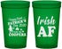 Custom St Patricks Day 22 oz Translucent Cups - Irish Af Leprechaun | 200012