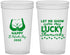Custom St Patricks Day 22 oz Translucent Cups - Shamrocks | 200015