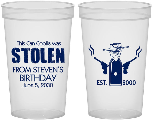 Custom Birthday 22 oz Translucent Cups - 30th | 20007