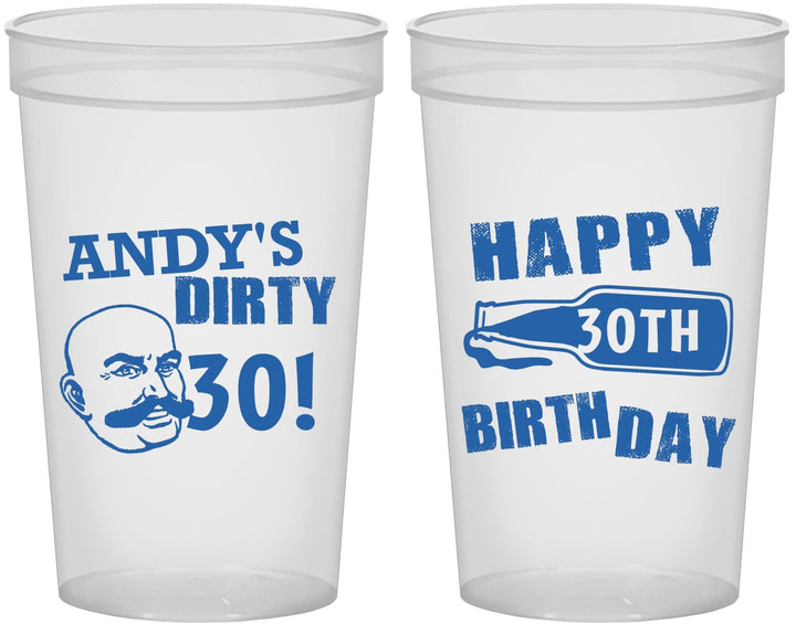 Custom Birthday 22 oz Translucent Cups - 30th | 20012