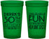 Custom Birthday 22 oz Translucent Cups - 30th Three Decades Of Fun | 20020