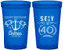 Custom Birthday 22 oz Translucent Cups - Sexy At 40 | 20027