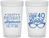 Custom Birthday 22 oz Translucent Cups - 40th | 20048