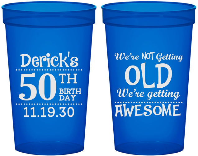 Custom Birthday 22 oz Translucent Cups - 50th | 20052