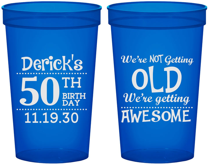 Custom Birthday 22 oz Translucent Cups - 50th | 20052