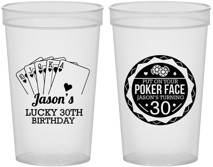 Custom Birthday 22 oz Translucent Cups - 30th Las Vegas | 20060