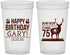Custom Birthday 22 oz Translucent Cups - 75th Hunting | 20063