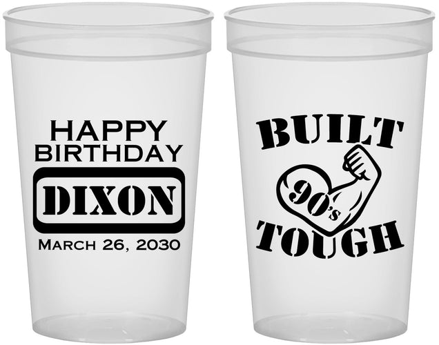 Custom Birthday 22 oz Translucent Cups - Built Tough | 20078