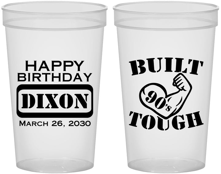 Custom Birthday 22 oz Translucent Cups - Built Tough | 20078