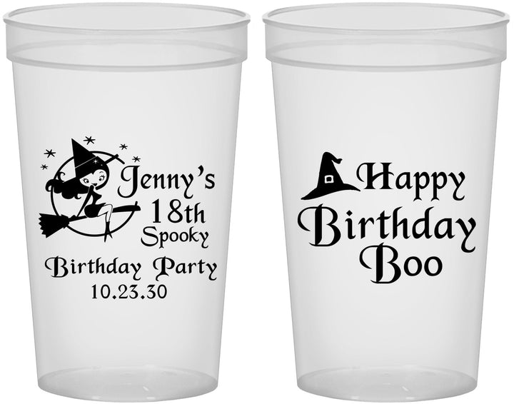 Custom Birthday 22 oz Translucent Cups - 18th Halloween | 20081
