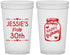 Custom Birthday 22 oz Translucent Cups - 30th Flirty At Thirty | 20087