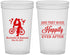 Custom Wedding 22 oz Translucent Cups - Happily Ever After Bicycle | 201