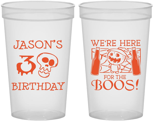Custom Birthday 22 oz Translucent Cups - 30th Halloween | 20112