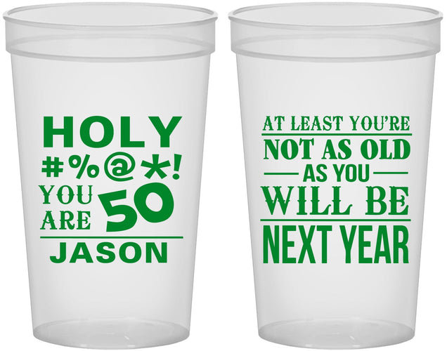 Custom Birthday 22 oz Translucent Cups - 50th | 20122