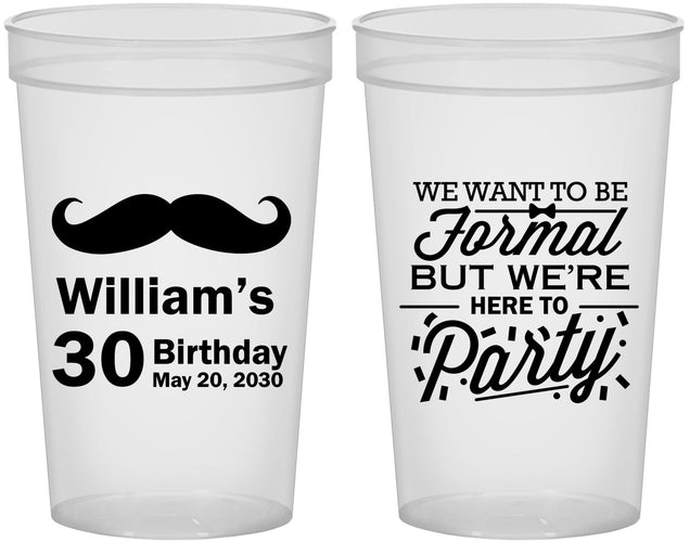 Custom Birthday 22 oz Translucent Cups - 30th | 20132