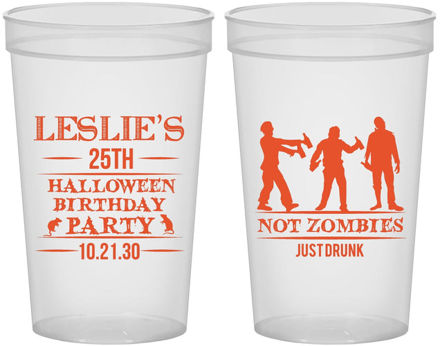 Custom Birthday 22 oz Translucent Cups - 25th Halloween | 20143